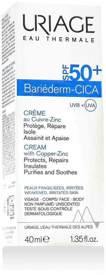Uriage Bariéderm Cica-Kreminis Kremas su Spf50+ 40ml