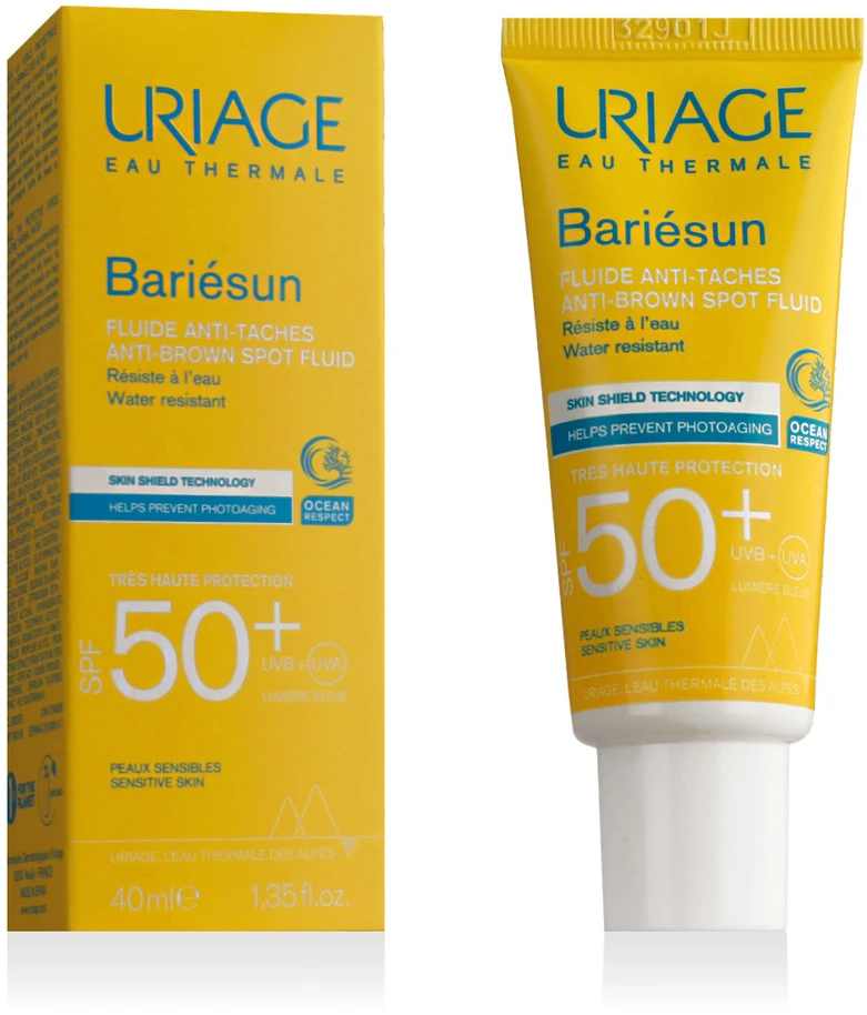 Uriage Bariésun Anti-Brown Spot Fluid veido priežiūros priemonė nuo saulės