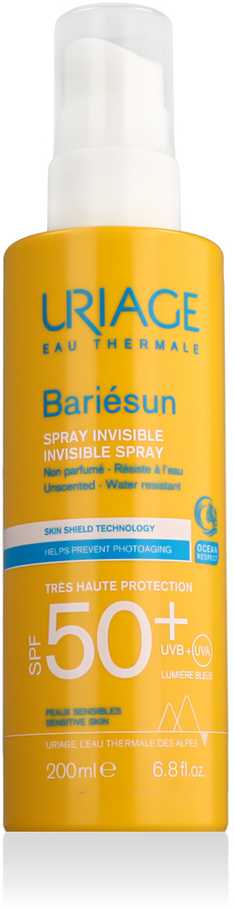 Uriage Bariesun Invisible Purškiklis bekvapis apsauginis kremas nuo saulės SPF50+ 200 ml