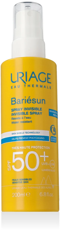 Uriage Bariésun Invisible Purškiklis SPF 50+ apsauginis purškiklis nuo saulės, 200 ml