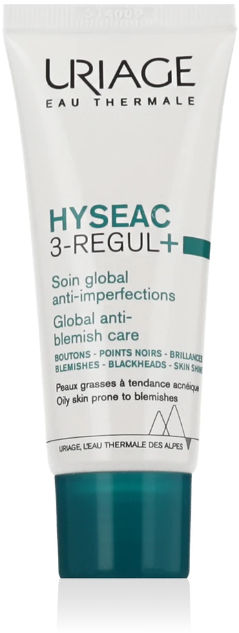 Uriage Hyseac 3 Regul+. Spuogai, inkštirai. Salicilo rūgštis/AHA 40 ml