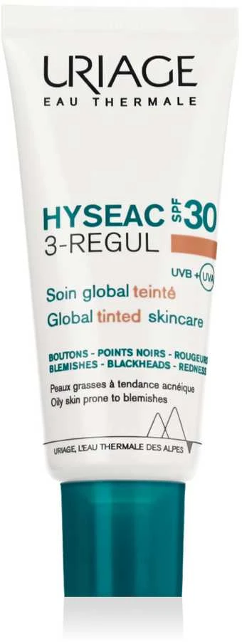Uriage Hyséac 3-Regul Global Tinted SPF 30 veido kremas, 30 ml