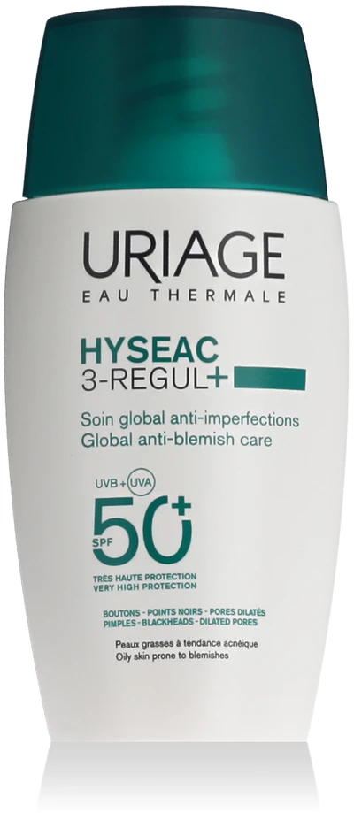 Uriage HYSEAC 3 REGUL+ globalus kremas nuo spuogų SPF50+ 50 ml