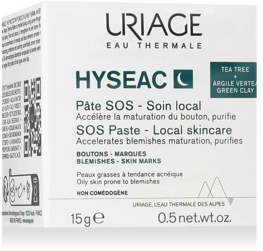 Uriage Hyséac Pâte Sos Paste-Local Skin-Care veido pasta riebiai ir probleminei odai, 15 g