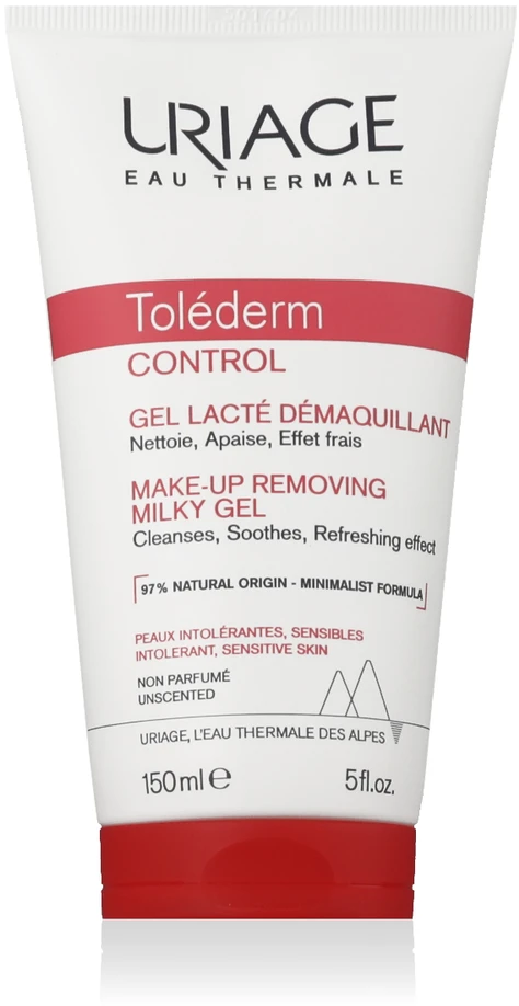 Uriage Toléderm Make-Up Removing Milky Gel makiažo šalinimo gelis jautriai odai, 150 ml