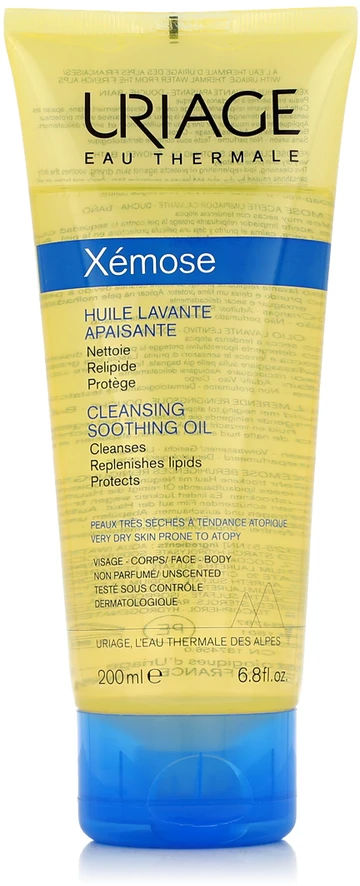 Uriage Xémose Cleansing Soothing Oil valomasis aliejus sausai odai veidui ir kūnui, 200 ml