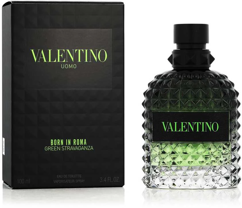 Valentino Uomo Born In Roma Žalias Stravaganza EDT tualetinis vanduo vyrams, 100 ml