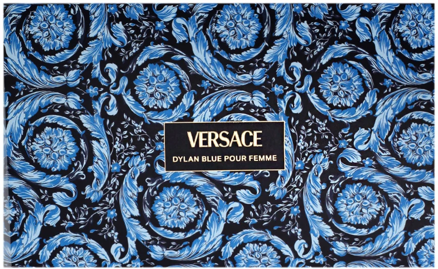 Kvepalų rinkinys moterims Versace Dylan Blue Pour Femme (EDP, 100 ml + EDP, 5 ml + kūno losjonas, 100 ml + dušo želė, 100 ml)