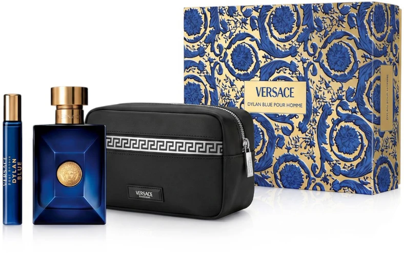 Kvepalų rinkinys vyrams Versace Dylan Blue Pour Homme (EDT, 100 ml + EDT, 10 ml + kosmetinė)