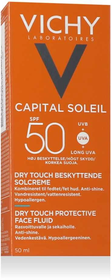 Vichy Ideal Soleil Mattifying Face Fluid Dry Touch Spf50 apsauginis saulės kremas veidui 50ml