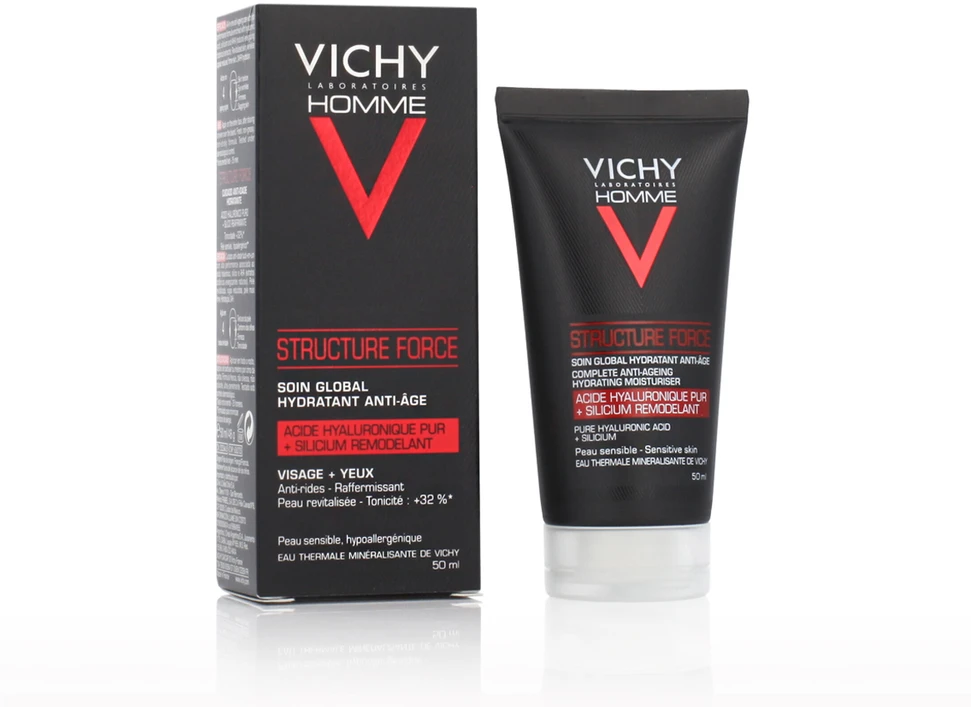 Veido kremas vyrams Vichy Homme Structure Force Anti-Aging Hydrating Sensitive Skin 50ml