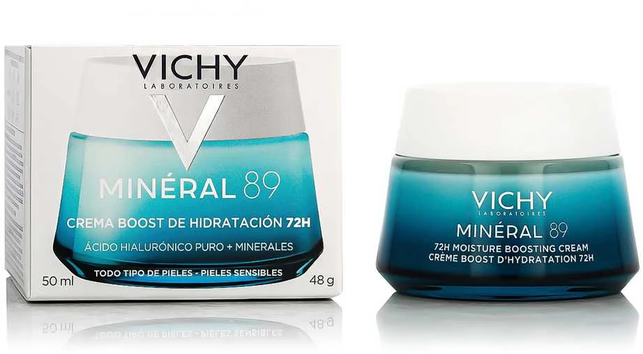 Vichy Minéral 89 72H Moisture Boosting Kreminis drėkinantis veido kremas visiems odos tipams, 50 ml