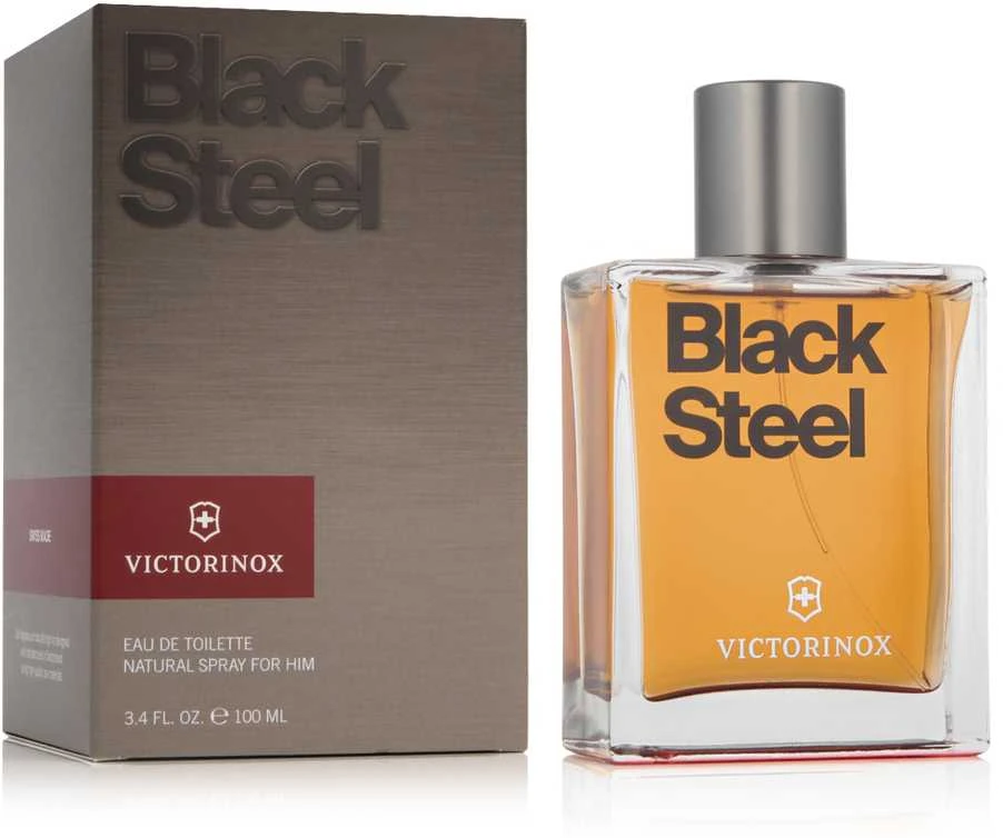 Victorinox Juodas Steel EDT tualetinis vanduo vyrams, 100 ml
