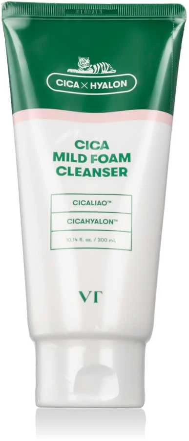 Vt Cosmetics VT Cosmetic Cica Mild Foam Valiklis valomosios veido putos, 300 ml