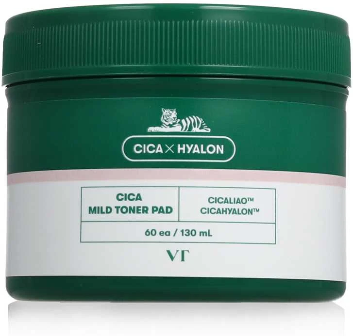 VT Cosmetics Cica Mild Toner Pad Raminantys toniko padeliai veidui, 60 vnt