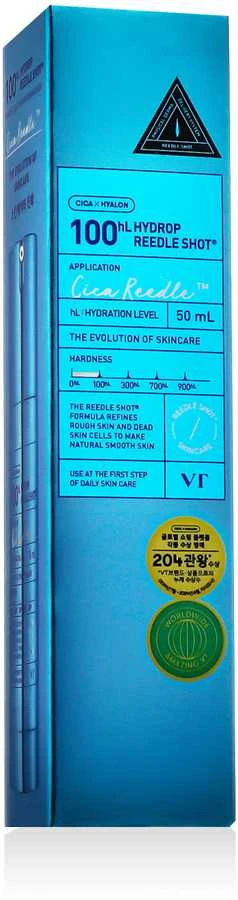 VT Cosmetics Cica Reedle Hydrop Reedle Shot 100hL Aktyvaus poveikio drėkinamoji priemonė veidui, 50 ml