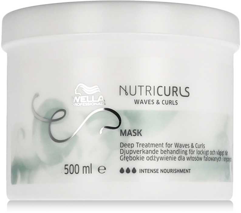 Wella Nutricurls Waves & Curls Mask Intensyviai maitinanti kaukė garbanotiems ir banguotiems plaukams 500ml