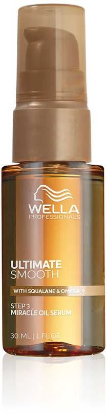 Wella Professionals Ultimate Smooth Miracle Oil Serum Aliejinis serumas skvalanu ir omega-9, 30 ml
