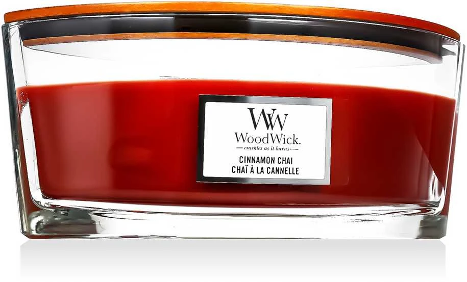 WoodWick Aromatinė žvakė (Cinammon Chai), 453,6 g
