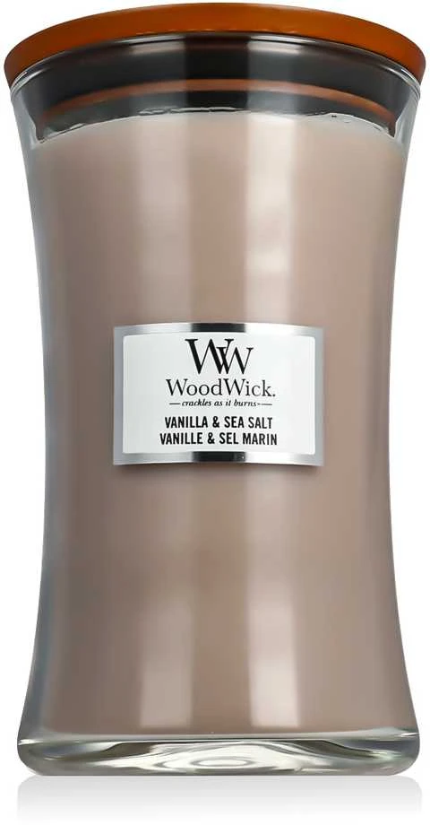 WoodWick Aromatinė žvakė (Vanilla & Sea Salt), 609,5 g