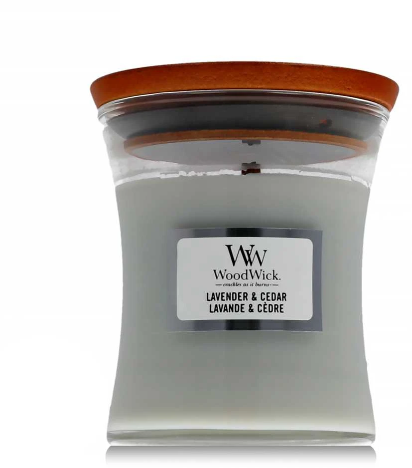 WoodWick Aromatinė žvakė (Lavender & Cedar), 85 g