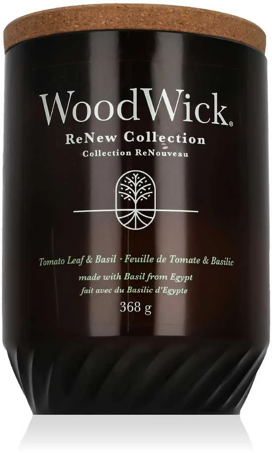 WoodWick Aromatinė žvakė (Large Tomato Leaf & Basil), 368 g