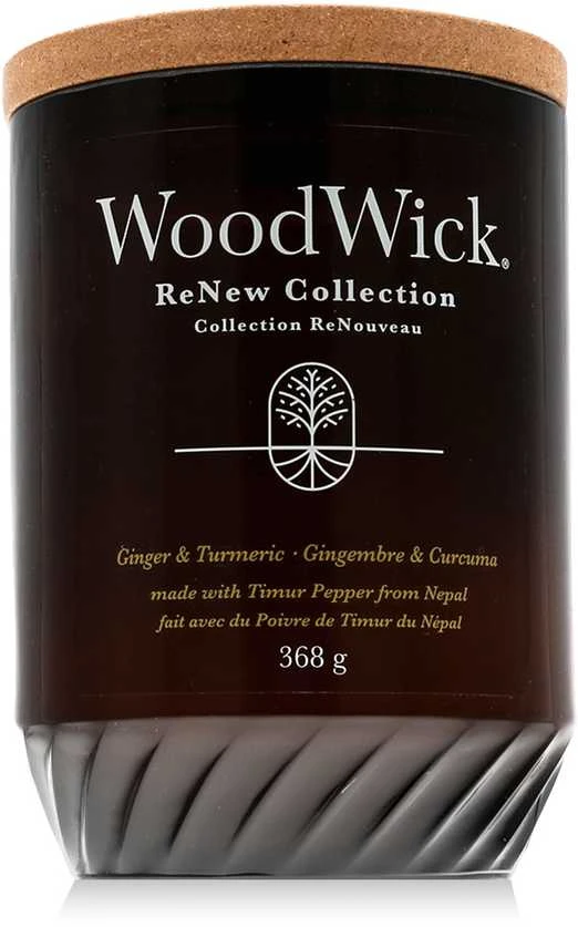 Woodwick Aromatinė žvakė (Medium Ginger & Turmeric), 368g