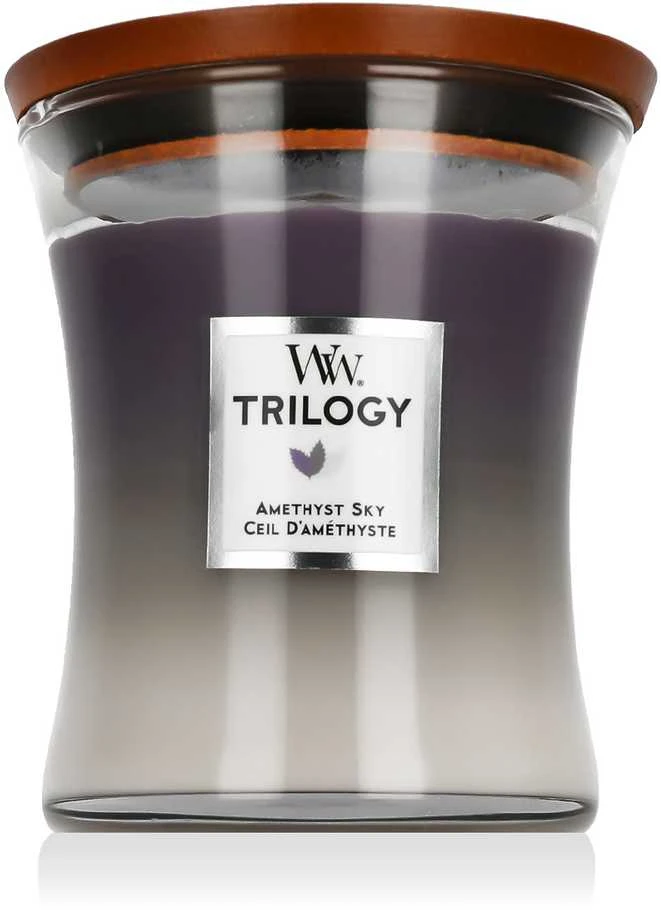 Woodwick Aromatinė žvakė (Trilogy Amethyst Sky), 275 g