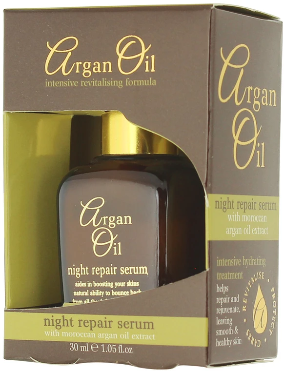 Xpel Argano Aliejus Skin Serumas naktinis atkuriamasis veido serumas, 30 ml