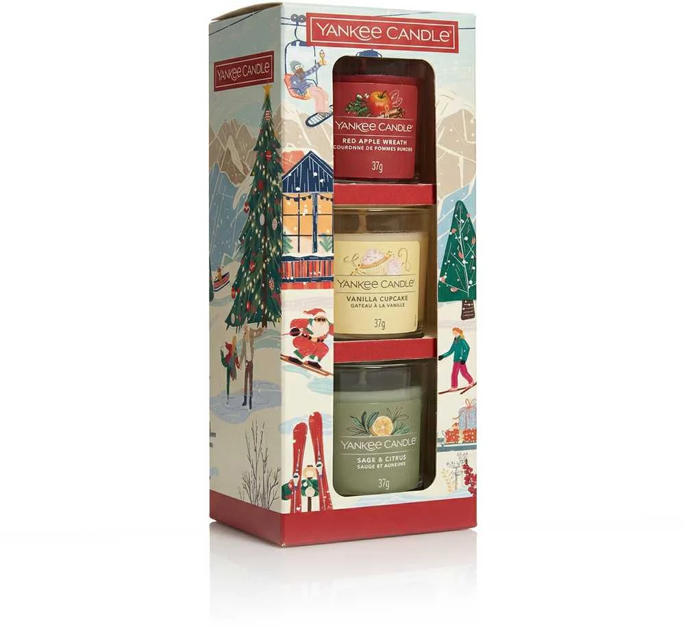 „Yankee Candle“ žvakės „Apres Ski Holiday Rinkinys“, 3 vnt., mini, świec