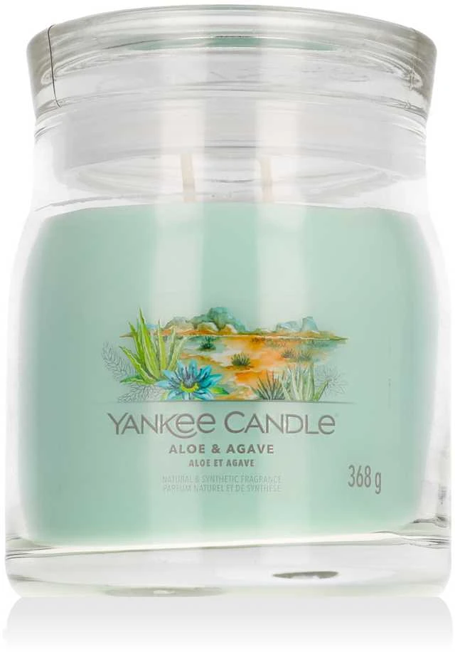 Yankee Candle Aromatinė žvakė Signature glass medium Aloe - Agave 368 g
