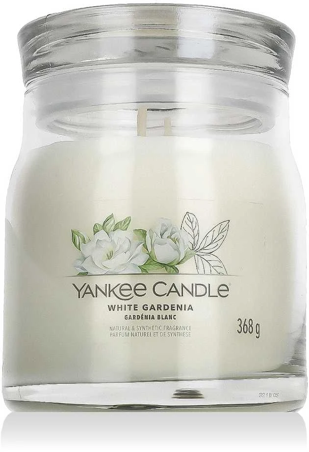Yankee Candle Aromatinė žvakė Signature glass medium Baltas Gardenia 368 g