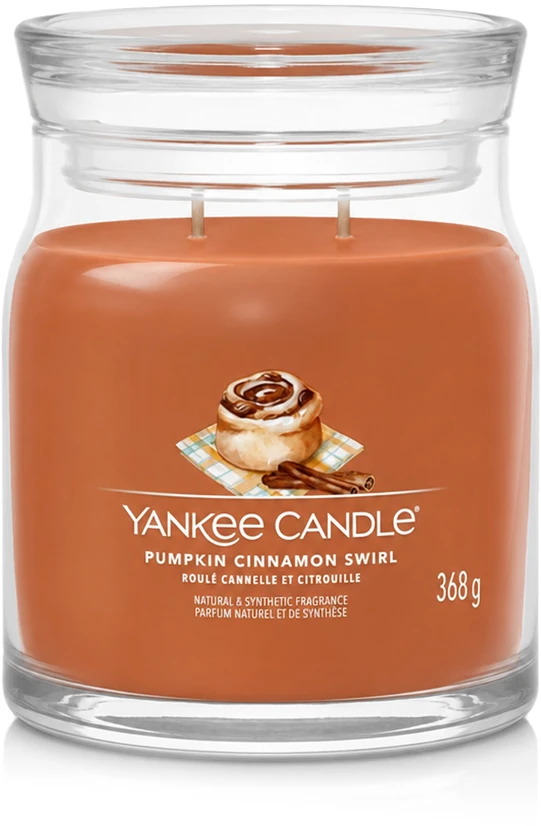 Yankee Candle Pumpkin Cinnamon Swirl kvepianti žvakė, 368 g