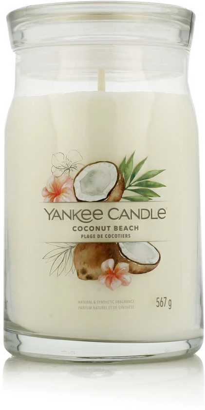 Yankee Candle Aromatinė žvakė Signature glass large Coconut Beach 567 g