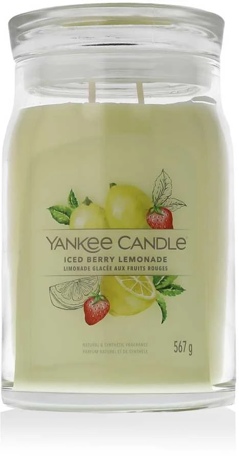 Yankee Candle Aromatinė žvakė Signature didelė stiklinė Iced Berry Lemonade 567 g