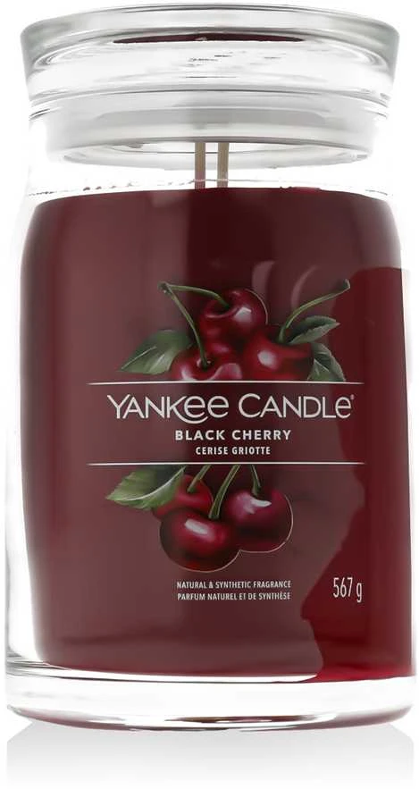 Yankee Candle Aromatinė žvakė "Signature" didelis stiklas "Juodas Cherry" 567 g