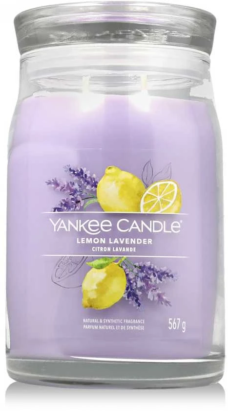 Yankee Candle Aromatinė žvakė Signature glass large Lemon Lavender 567 g