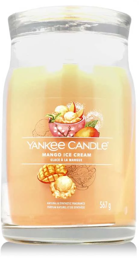 Yankee Candle Signature Mango Ice Kreminis Scented Candle kvapni žvakė, 411 g