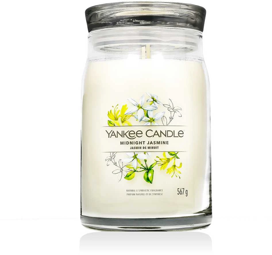 Yankee Candle Aromatinė žvakė Signature glass large Midnight Jasmine 567 g
