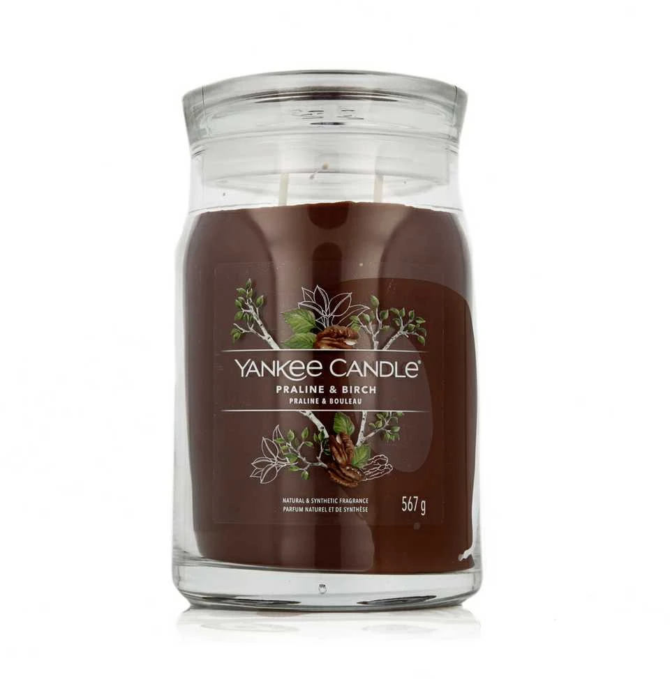 Yankee Candle Aromatinė žvakė Signature didelis stiklas Praline - Beržas 567 g