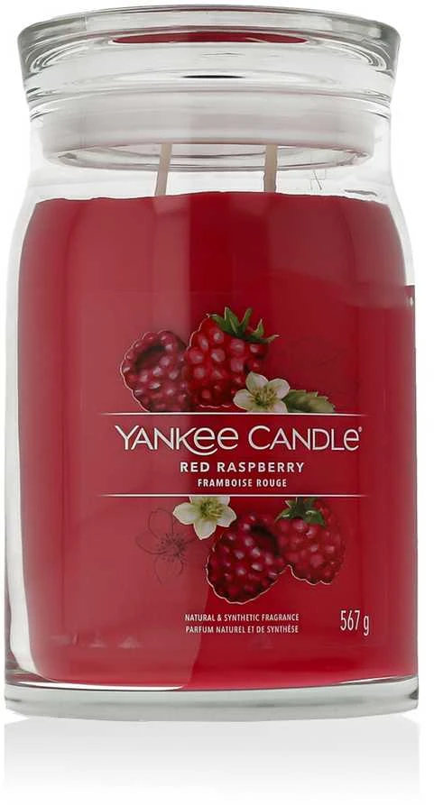 Yankee Candle Aromatinė žvakė "Signature" didelė stiklinė Raudonoji avietė 567 g
