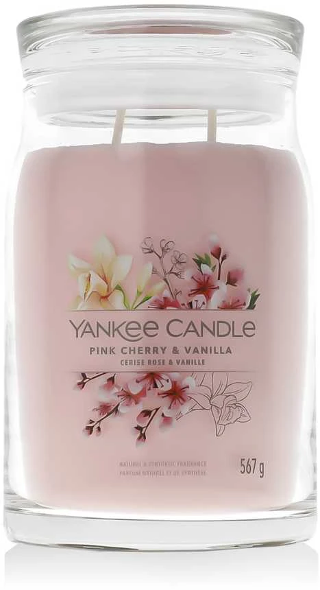 Yankee Candle Aromatinė žvakė "Signature large glass Rožinė Cherry - Vanilla" 567 g