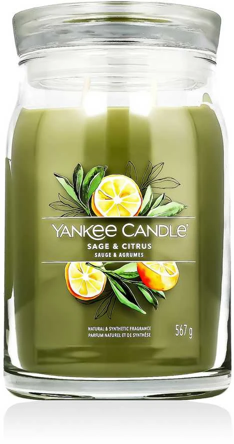 Yankee Candle Aromatinė žvakė "Signature large glass Sage - Citrus" 567 g