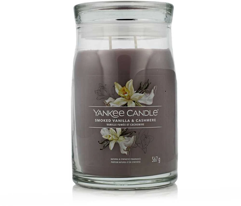 Yankee Candle Aromatinė žvakė Signature didelis stiklas Smoked Vanilla - Cashmere 567 g