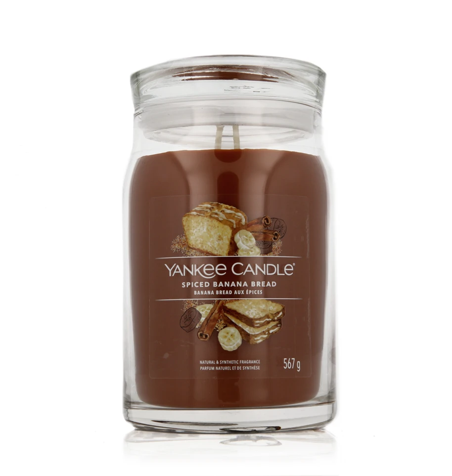 Yankee Candle Aromatinė žvakė "Signature large glass Spiced Banana Bread" 567 g
