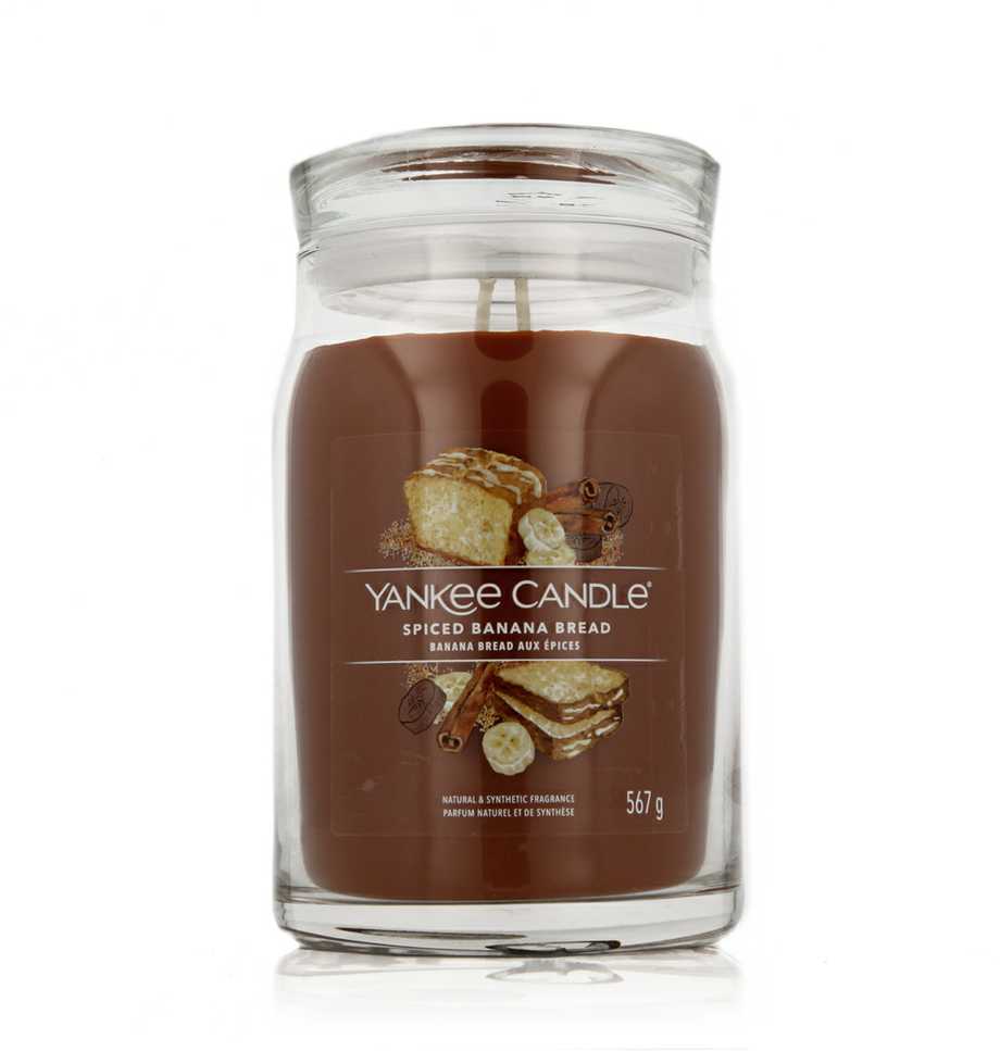 Yankee Candle Aromatinė žvakė "Signature large glass Spiced Banana Bread" 567 g