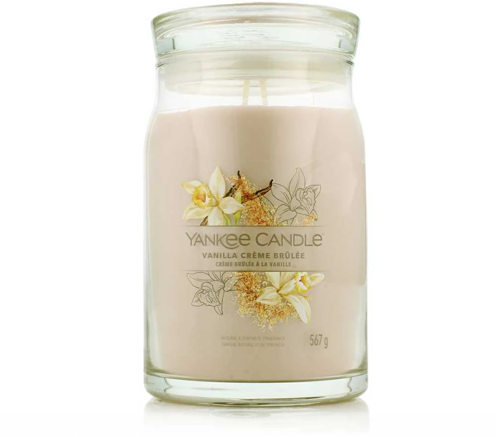 Yankee Candle Aromatinė žvakė "Signature" didelė stiklinė Vanilla Creme Brulée 567 g