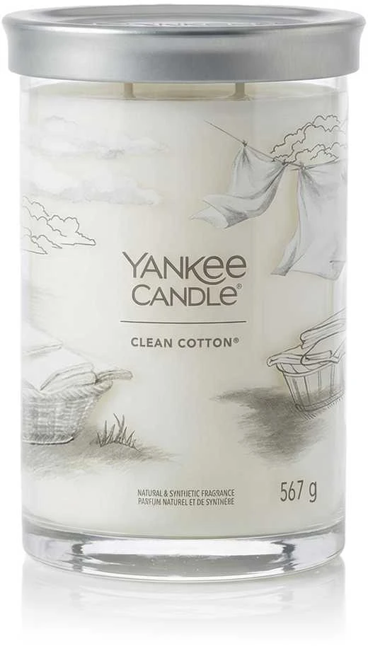 Yankee Candle Aromatinė žvakė Signature tumbler large Clean Cotton 567 g