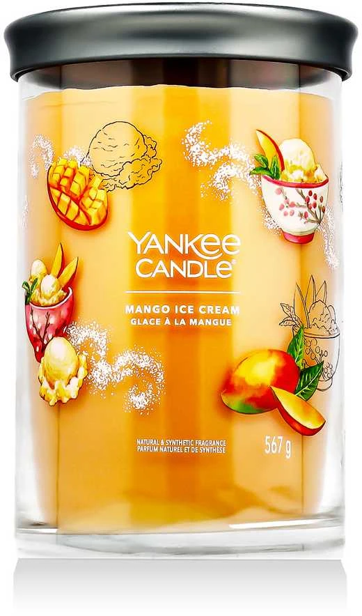 Yankee Candle Aromatinė žvakė Signature tumbler large Mango Ice Kreminis 567 g