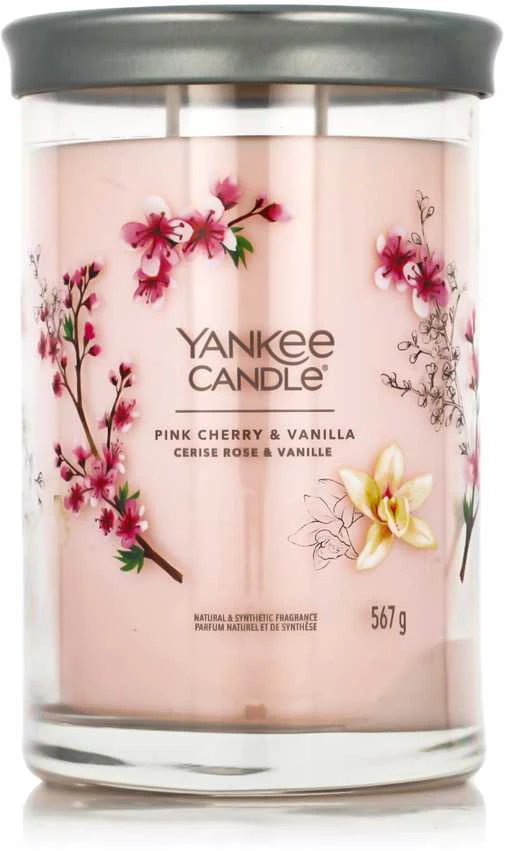 Yankee Candle Aromatinė žvakė Signature tumbler large Rožinė Cherry Vanilla 567 g